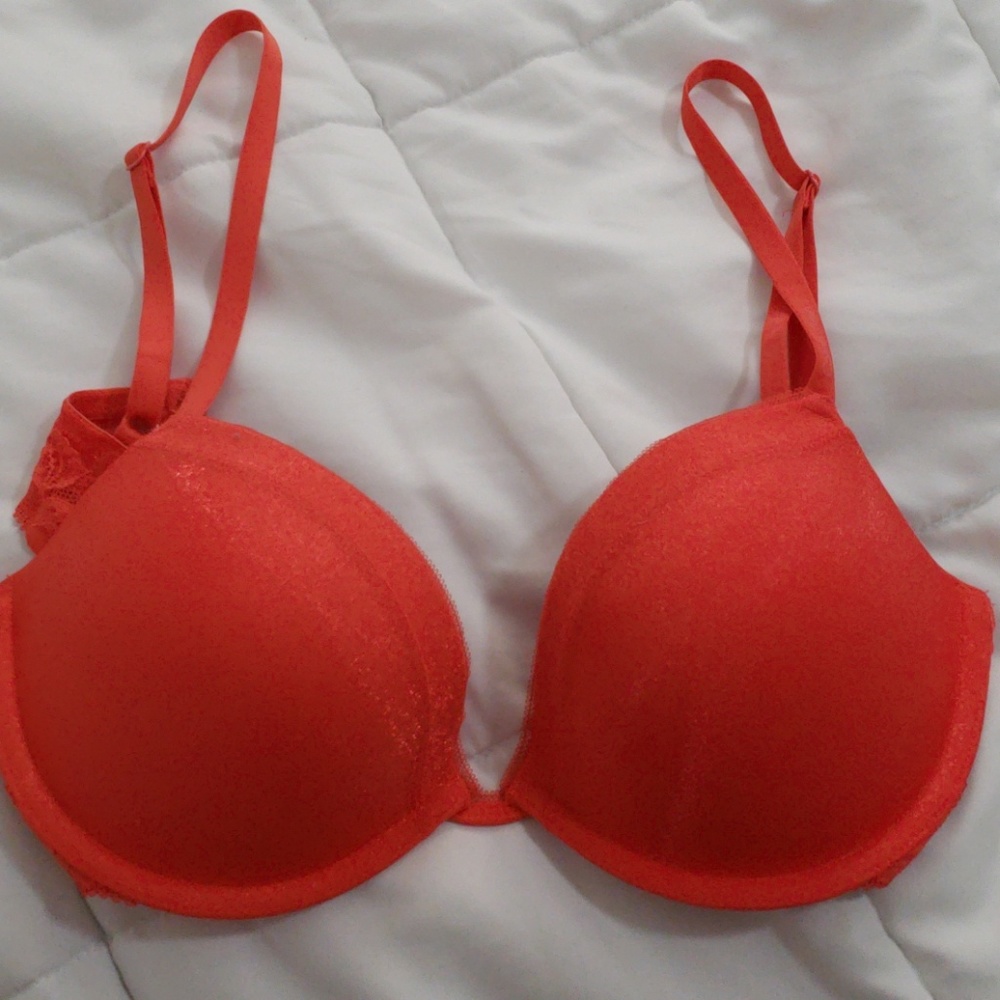 Calvin Klein shimmering orange bra